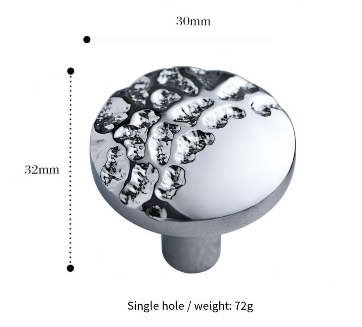 Cabinet Knob Flat Magma Engraved Collection