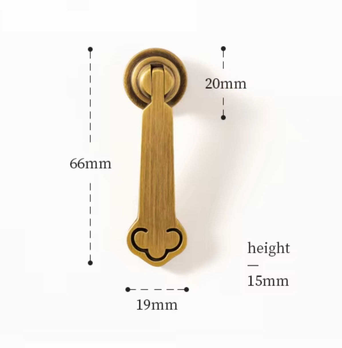 Cabinet Knob Pendant Teardrop Collection Antique Brass