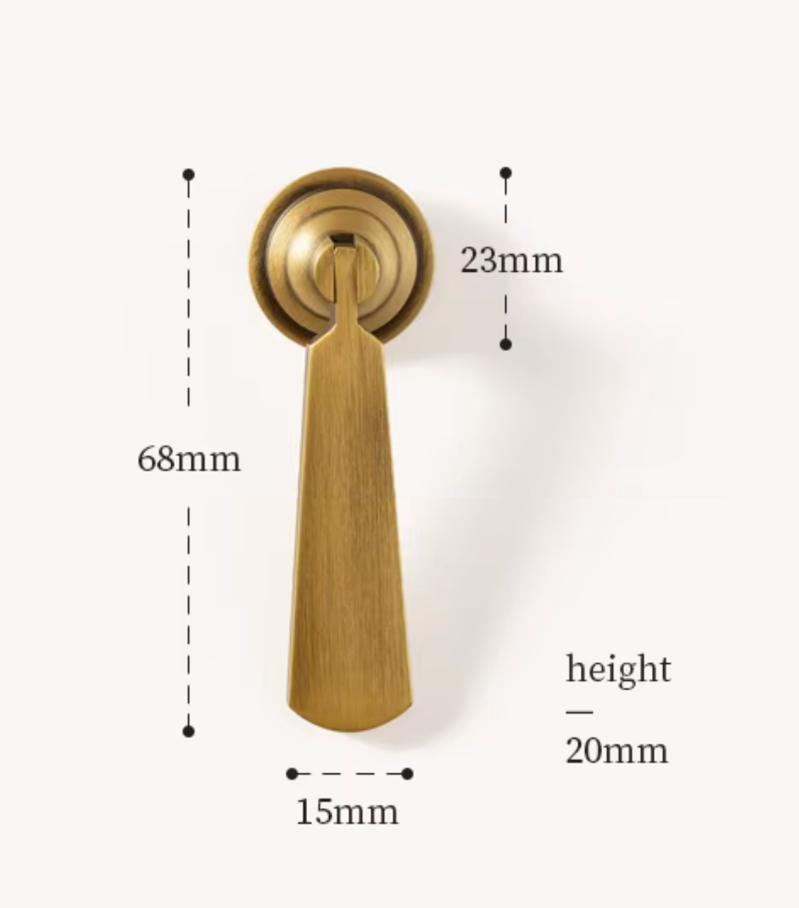 Cabinet Knob Pendant Teardrop Collection Antique Brass