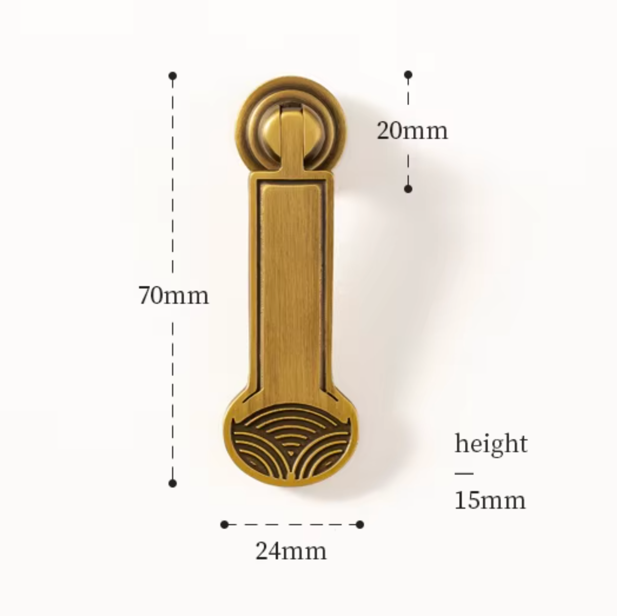 Cabinet Knob Pendant Teardrop Collection Antique Brass