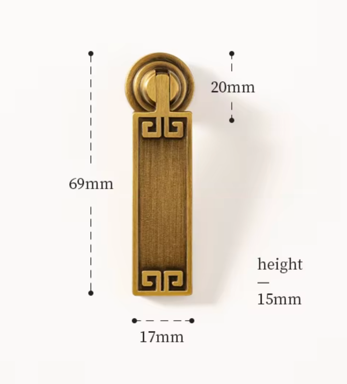 Cabinet Knob Pendant Teardrop Collection Antique Brass
