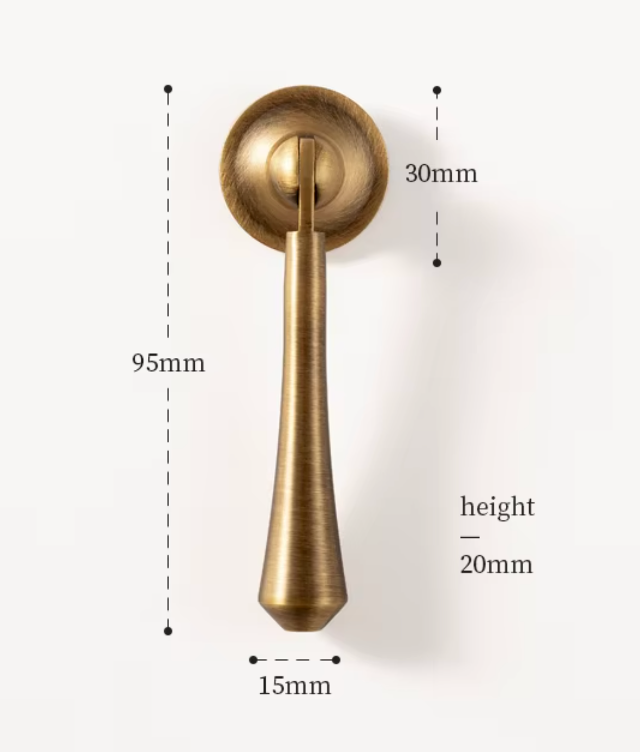 Cabinet Knob Pendant Teardrop Collection Antique Brass