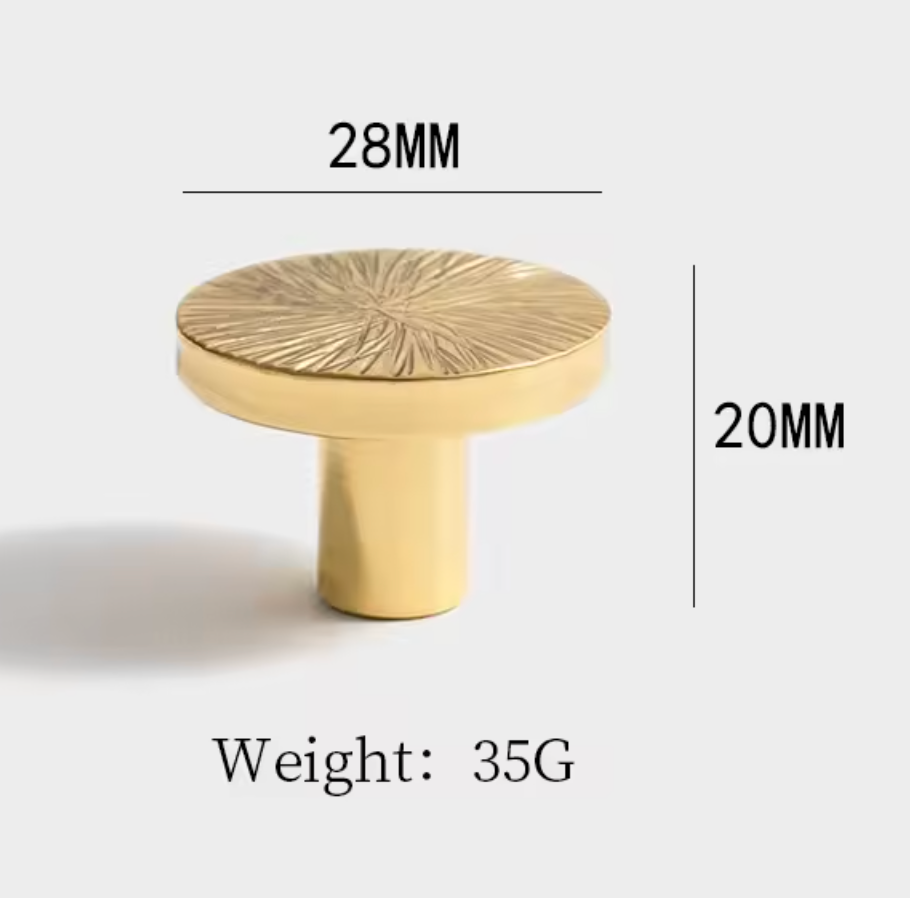 Cabinet Knobs Radiant Arc Half-Moon Collection Polished Brass
