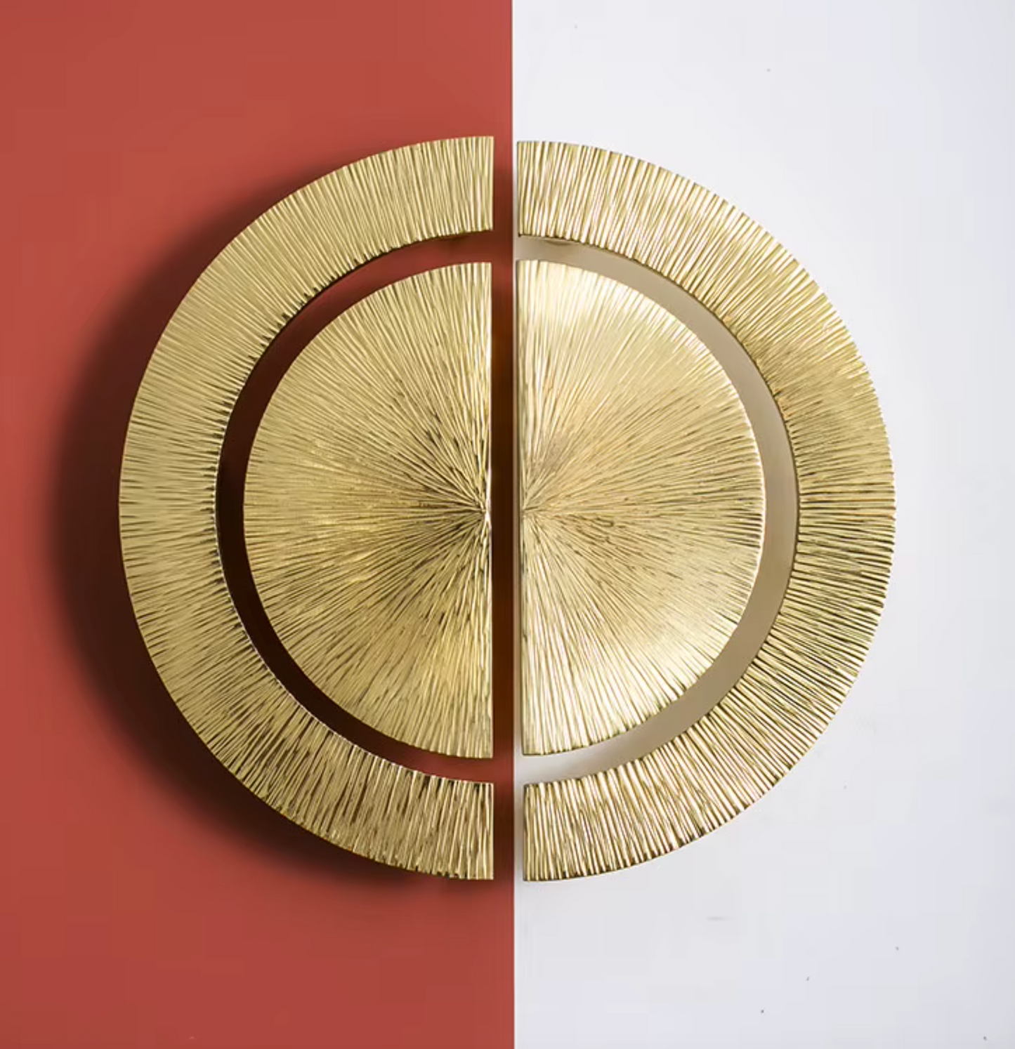 Cabinet Knobs Radiant Arc Half-Moon Collection Polished Brass