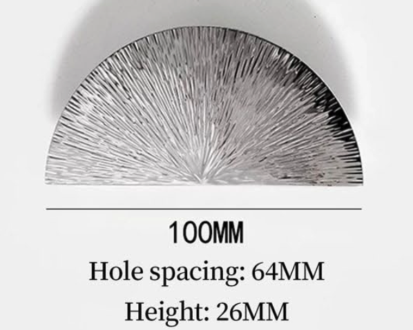 Cabinet Knobs Radiant Arc Half-Moon Collection Polished Chrome