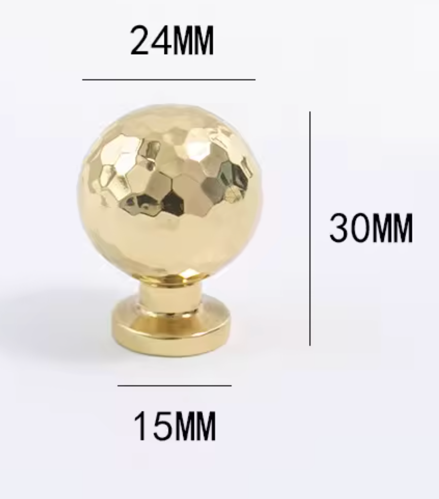 Cabinet Knobs Artisan Hand Hammered Collection Polished Brass