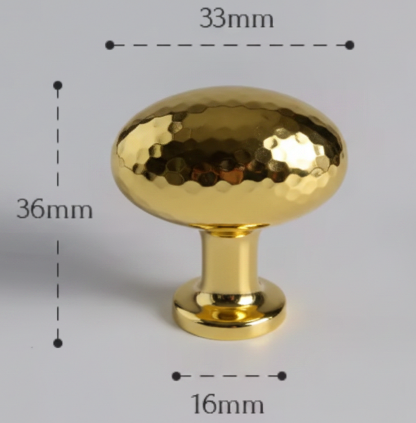 Cabinet Knobs Artisan Hand Hammered Collection Polished Brass