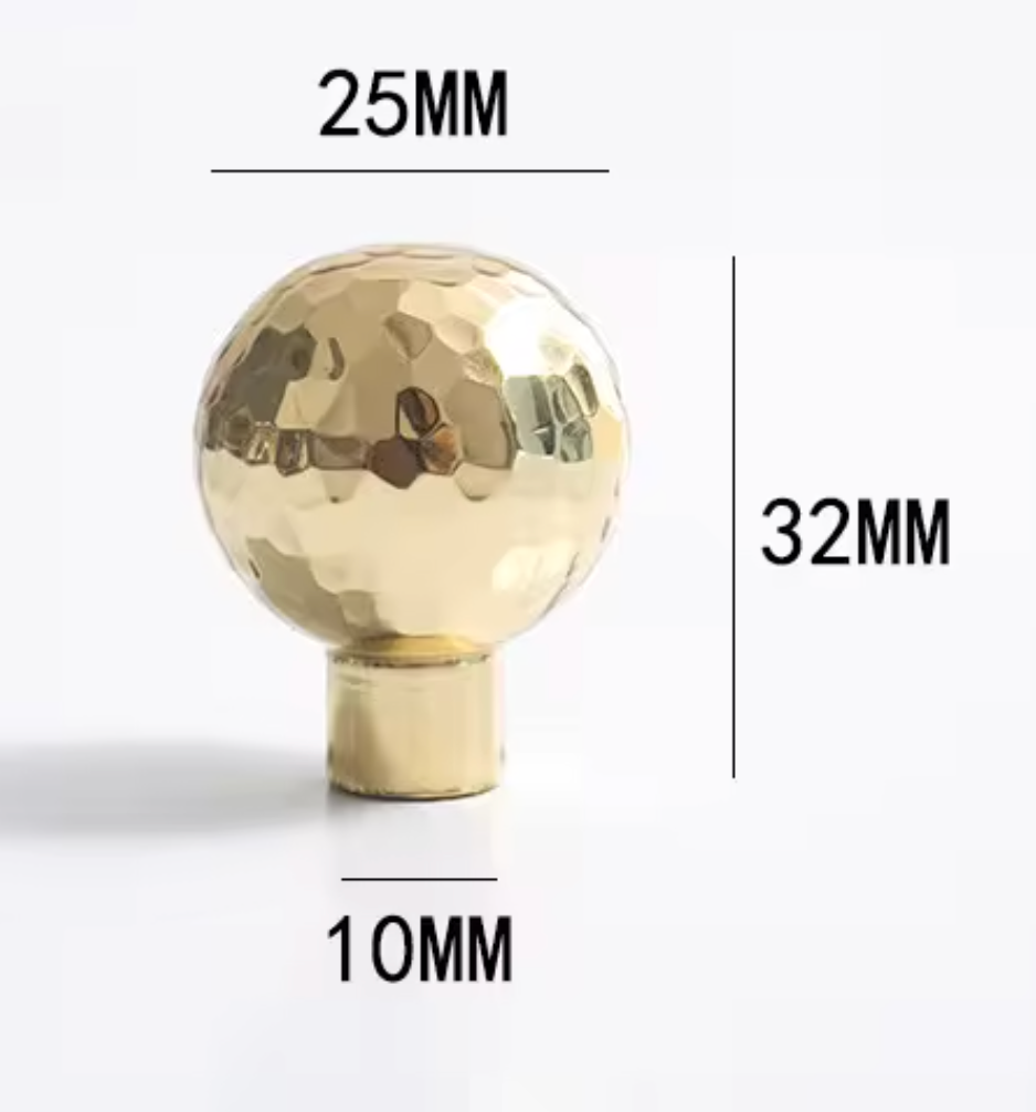 Cabinet Knobs Artisan Hand Hammered Collection Polished Brass