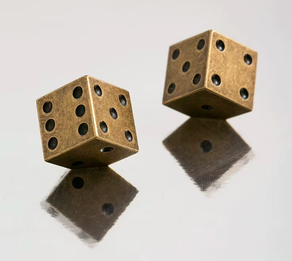 Cabinet Knob Game Dice Collection Solid Brass
