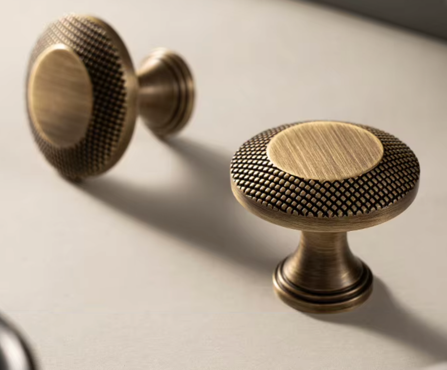 Cabinet Handles Regent Dot Collection Brushed Antique Brass