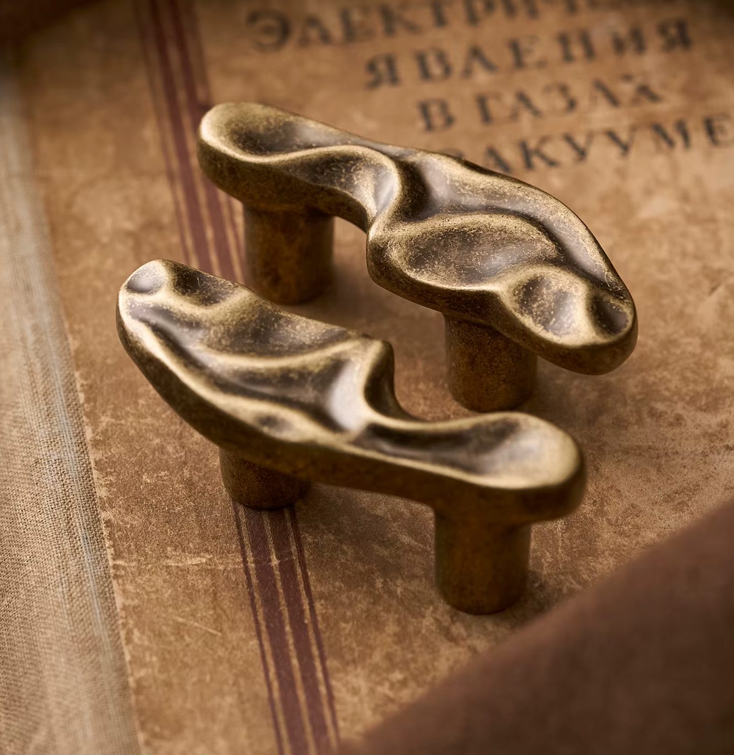 Cabinet Knob Sculpted Organic Twisted Collection