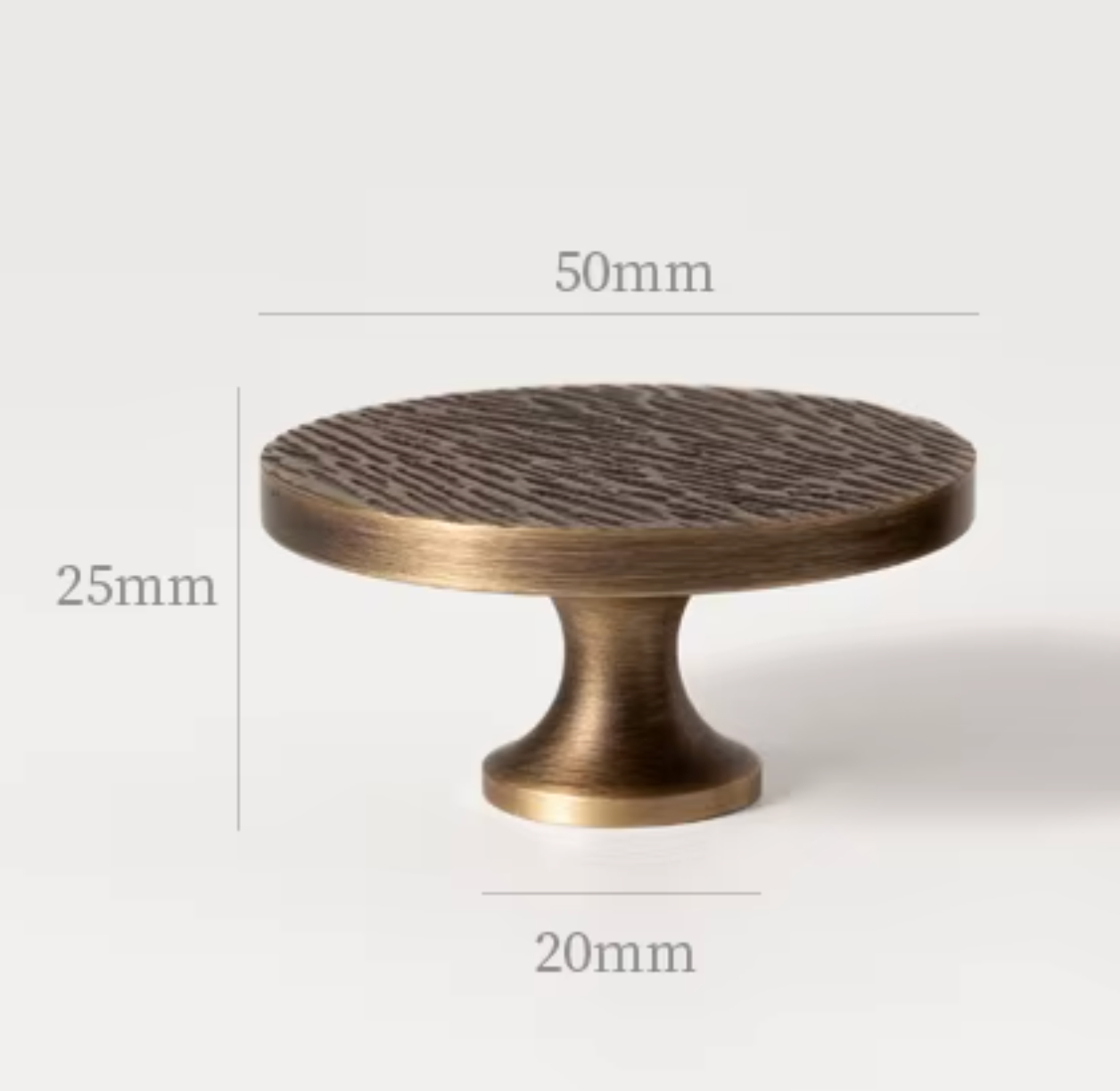 Cabinet Knobs Wood Grain Half-Moon Collection Dark Antique Brass