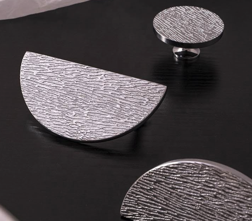 Cabinet Knobs Radiant Arc Half-Moon Collection Polished Chrome