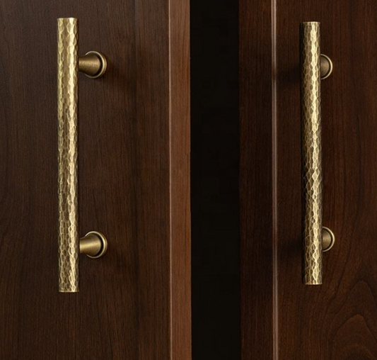 Cabinet Pull Handle Artisan Hand Hammered Collection Brushed Antique Brass