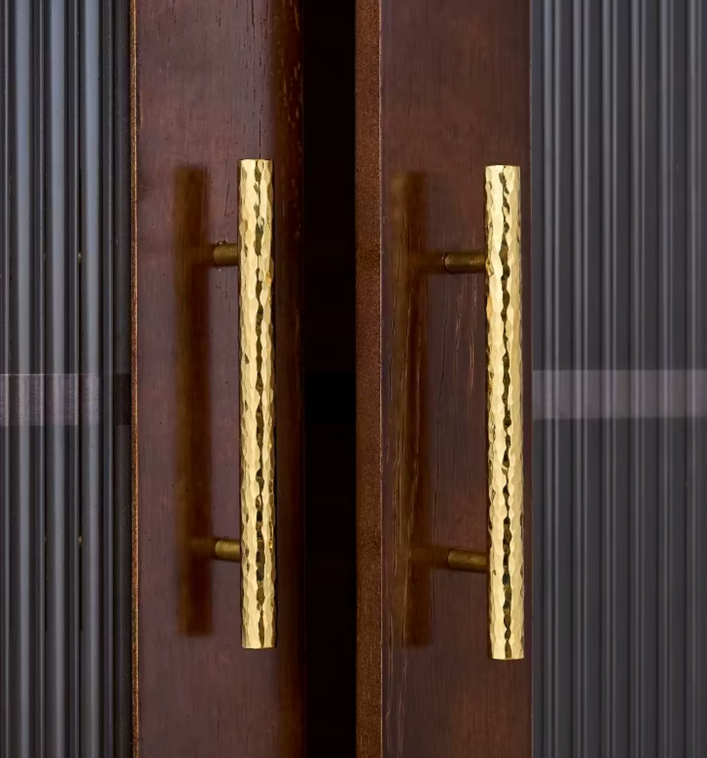 Cabinet Pull Handle Artisan Hand Hammered Collection Polished Brass