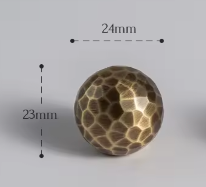 Cabinet Knobs Artisan Hand Hammered Collection Brushed Antique Brass