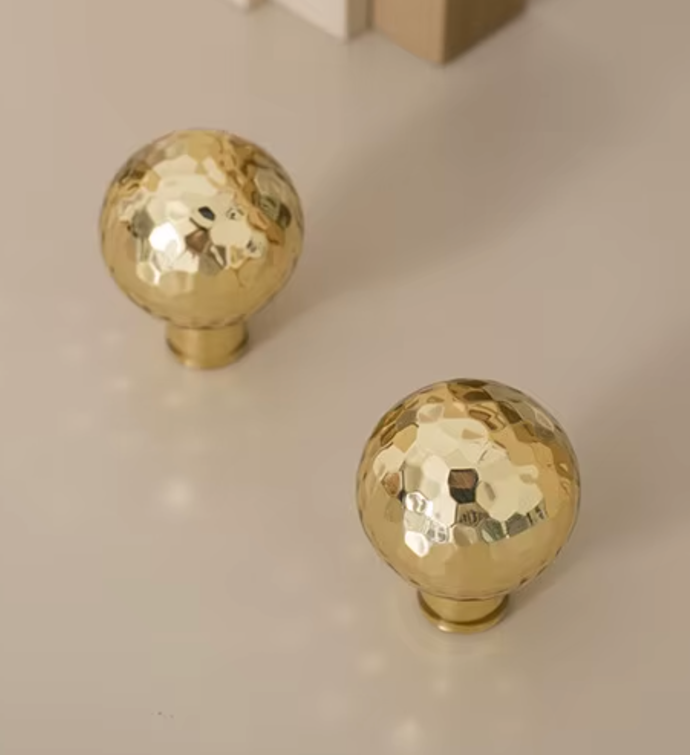 Cabinet Knobs Artisan Hand Hammered Collection Polished Brass
