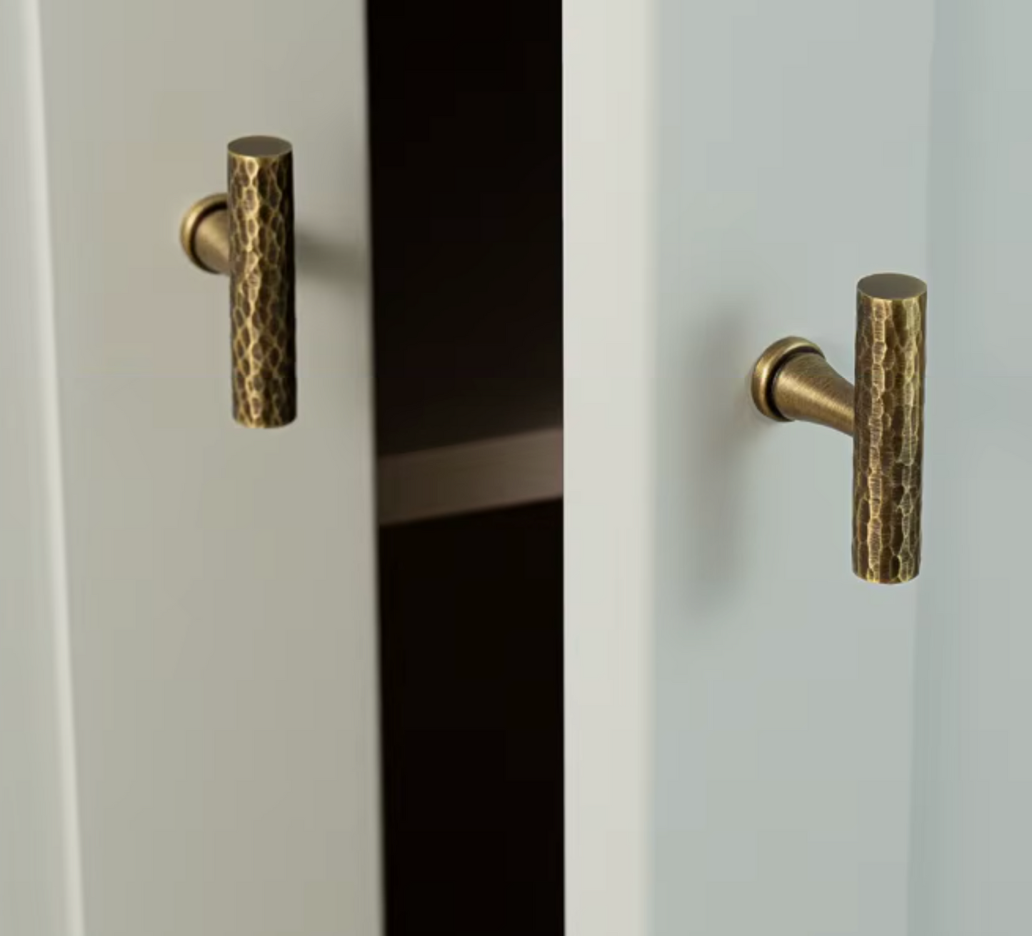 Cabinet Pull Handle Artisan Hand Hammered Collection Brushed Antique Brass