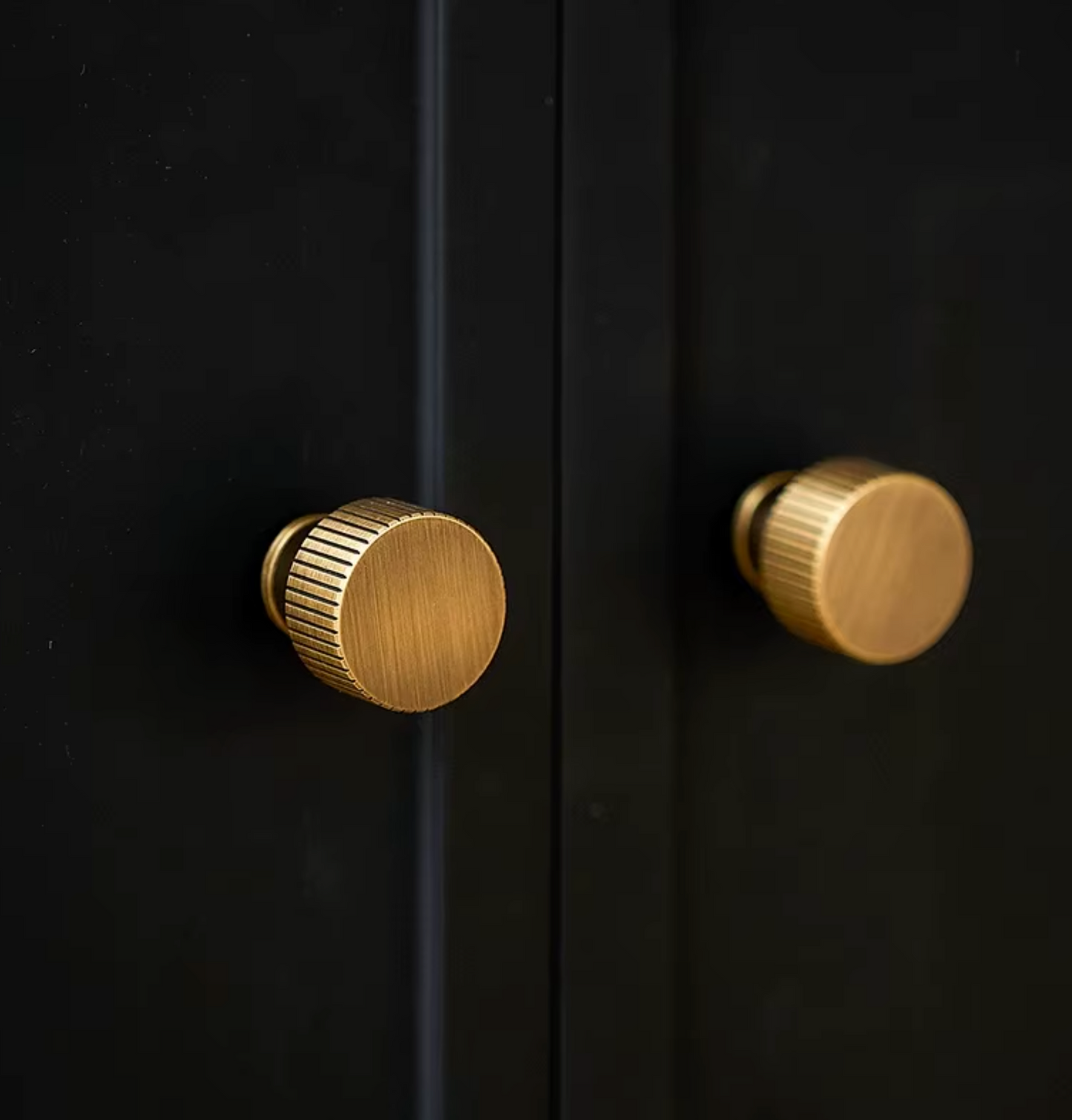 Cabinet Handle Knob Art-Deco Linear Collection Brushed Antique Brass