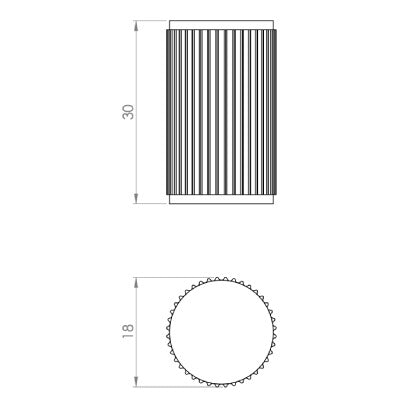 Carlisle-Brass-Fingertip-Lines-Cupboard-Knob-FTD712