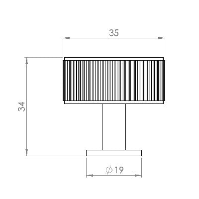 Carlisle-Brass-Fingertip-Lines-Radio-Cupboard-Knob-FTD713