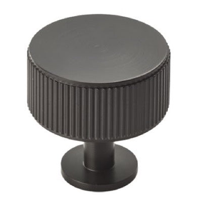 Carlisle-Brass-Fingertip-Lines-Radio-Cupboard-Knob-Matt-Black-FTD713MB