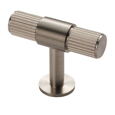 Carlisle-Brass-Fingertip-Lines-T-Bar-Cupboard-Knob-Satin-Nickel-FTD711SN