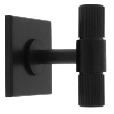 Carlisle-Brass-Harmonise-Lines-T-Bar-Cupboard-Knob-on-Backplate-Matt-Black-FTD711MB40MB