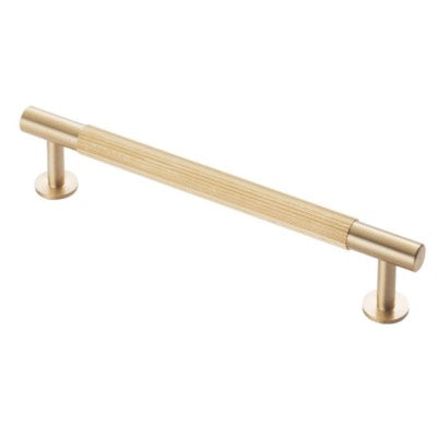 Carlisle Brass Cabinet T-Bar Fingertip Lines Handle Satin Brass FTD710