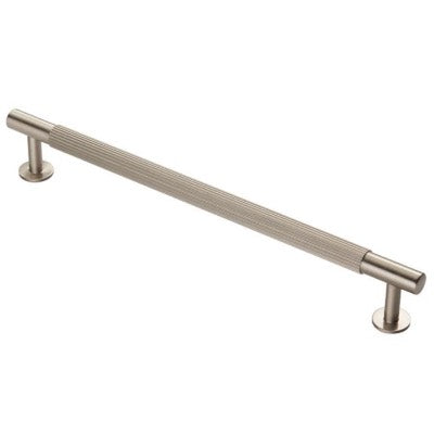 Carlisle Brass Cabinet T-Bar Fingertip Lines Handle Satin Nickel FTD710