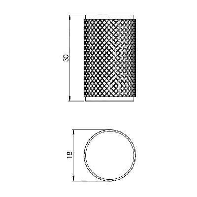 Carlisle Brass Knurled Cabinet Knob Polished Chrome - FTD702CP