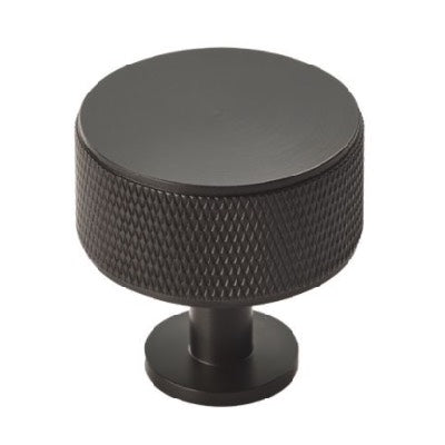 Carlisle Brass Knurled Radio Cabinet Knob Matt Black - FTD703MB