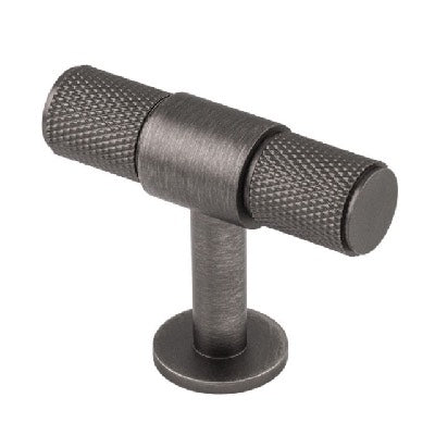 Carlisle Brass Knurled T-Bar Cabinet Knob Anthracite - FTD701ANT