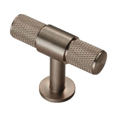 Carlisle Brass Knurled T-Bar Cabinet Knob Satin Nickel - FTD701SN