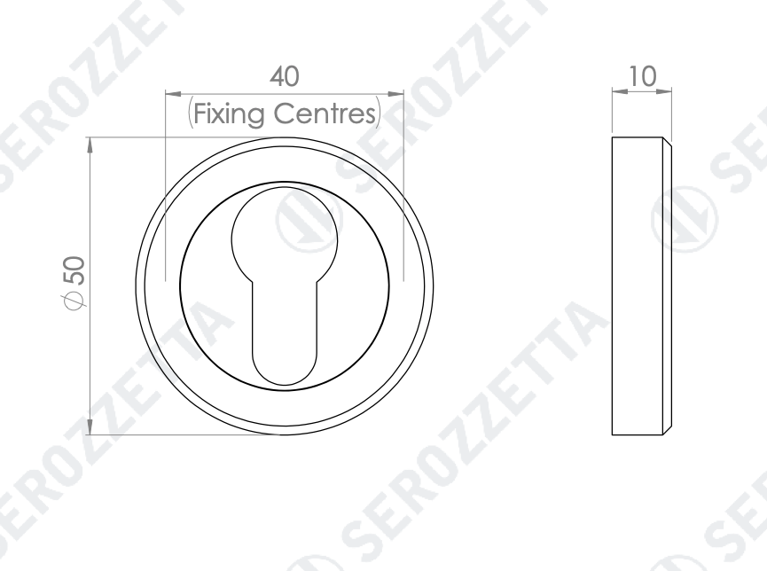 Carlisle Brass Serozzetta Euro Keyway Escutcheon