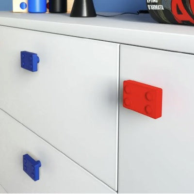 Children Cabinet Knob Lego Green Novelty Cupboard Kids Handles