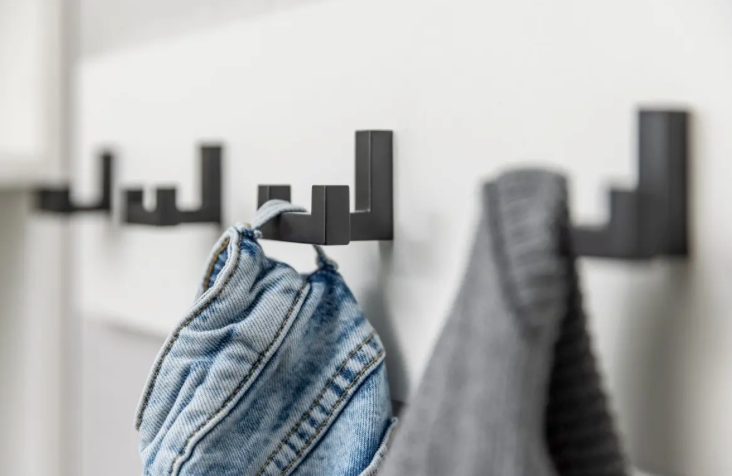 Coat Hook Double Square Wall Door Mounted Hanger