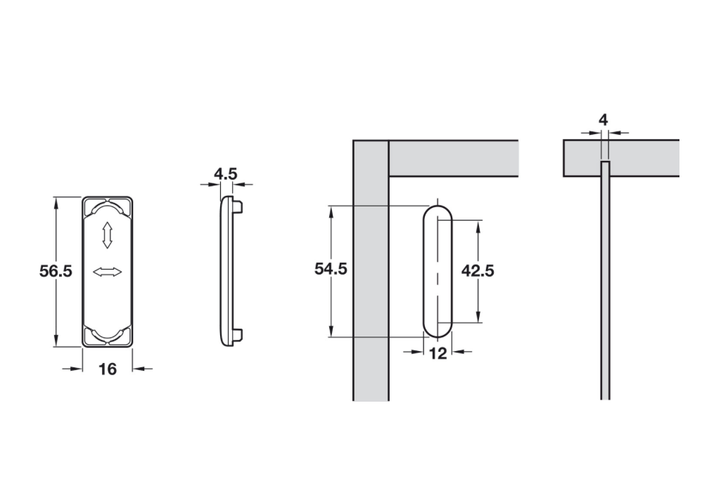 Cover Cap Rectangular For Libra Cabinet Hanger