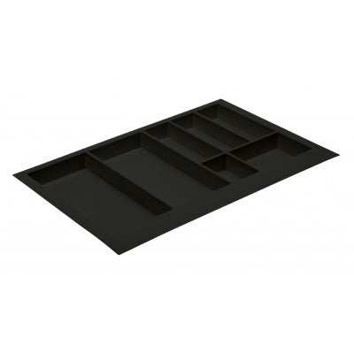 Cutlery Tray Plastic Black for Kitchen Cabinet