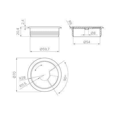 Desk-Grommet-60mm-Cable-Desk-Outlet-plasticPM-PLF160-30