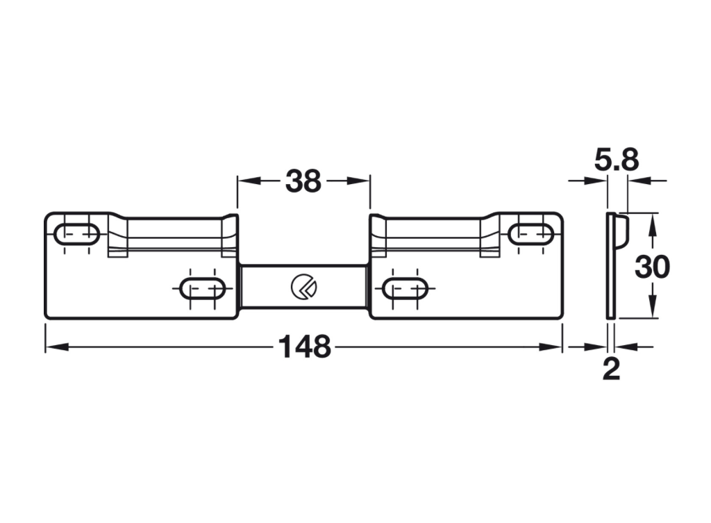 Double Wall Plate for Libra Cabinet Hangers WP1