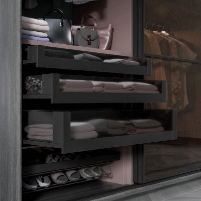 Drawer Internal Fascia AxisPro GLASS Front Inner Drawer Set