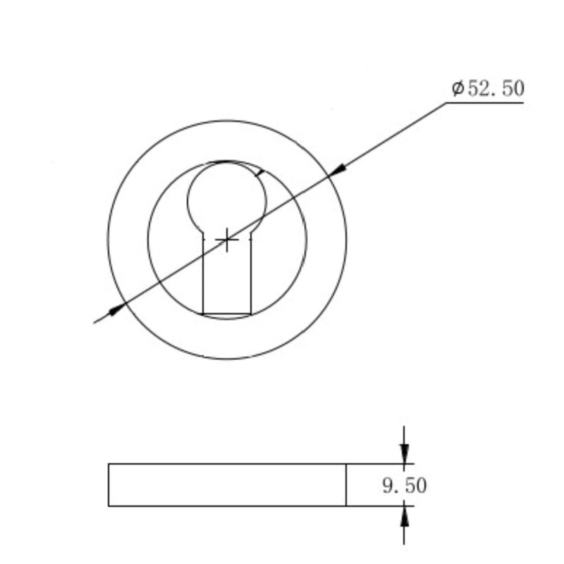 Eclipse Insignia Euro Profile Escutcheon