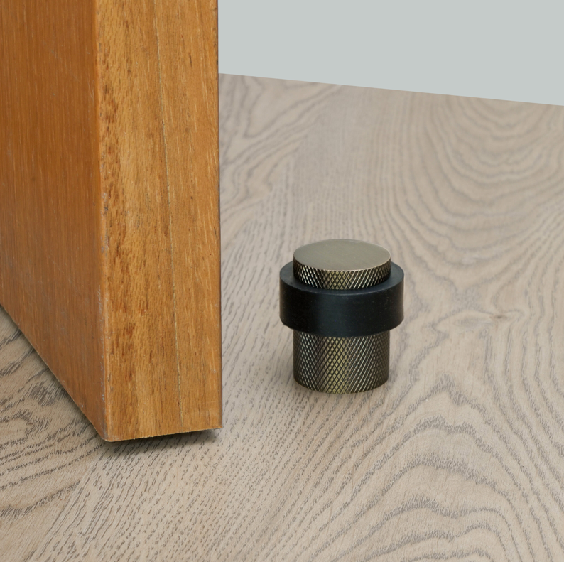 Eclipse Knurled Solid Stainless Rubber Buffer Floor Door Stops