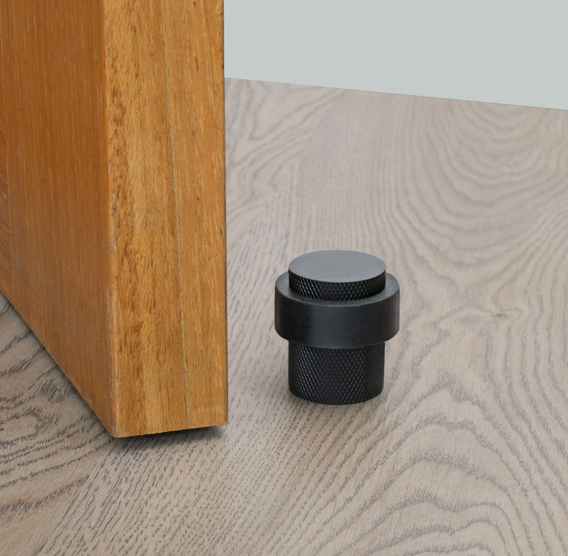 Eclipse Knurled Solid Stainless Rubber Buffer Floor Door Stops