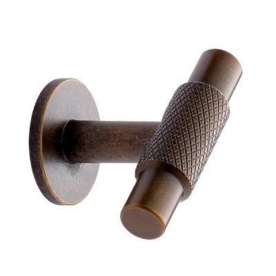 Furnipart Manor Knurled T-Knob Antique Brass