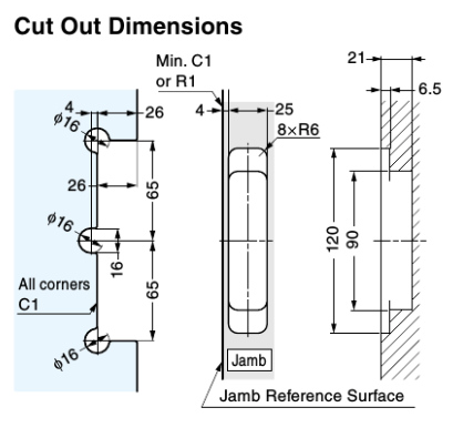 Glass Bracket for Concealed Sugatsune HES3D-120 Door Hinge