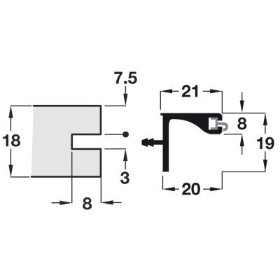 Gola-System-A-Profile-Handle-for-Horizontal-Fixing-Under-Wall-Units-126.48.910