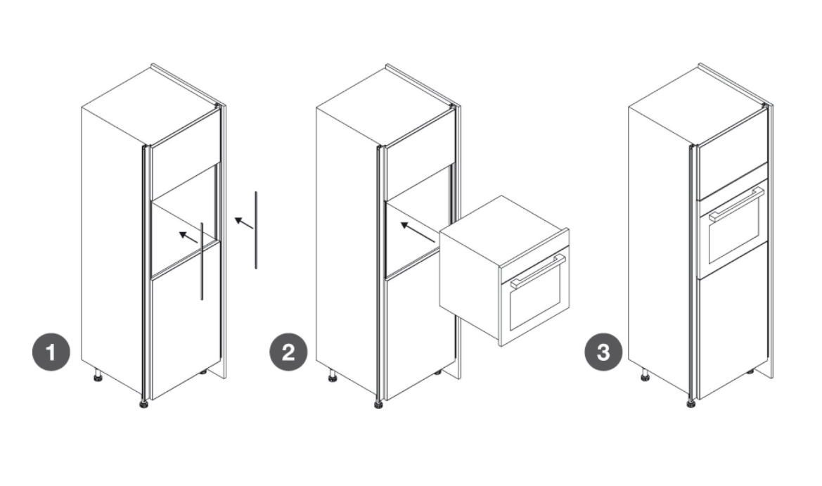 Gola System E Profile Handle for Vertical Fixing in Oven Cavity