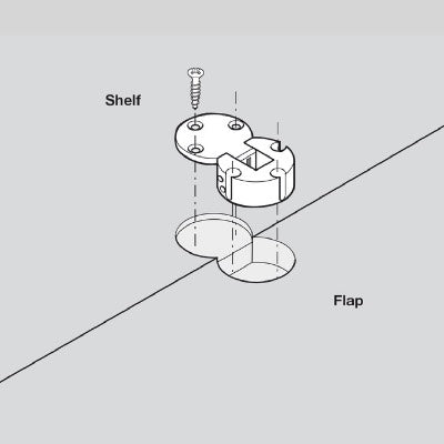 Hafele-90°-Plano-Medial-Flap-Hinge-nickel-plated